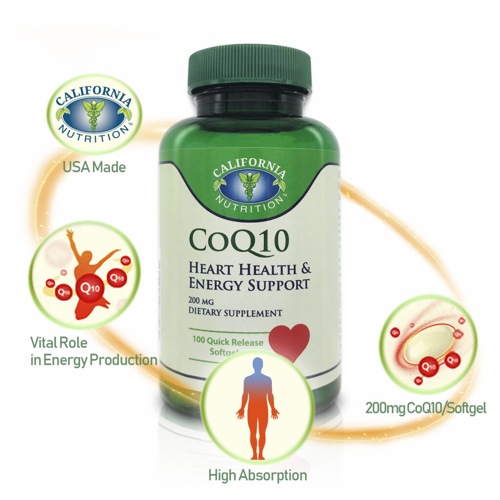 California Nutritionals CoQ10 200 mg softgels product graphic